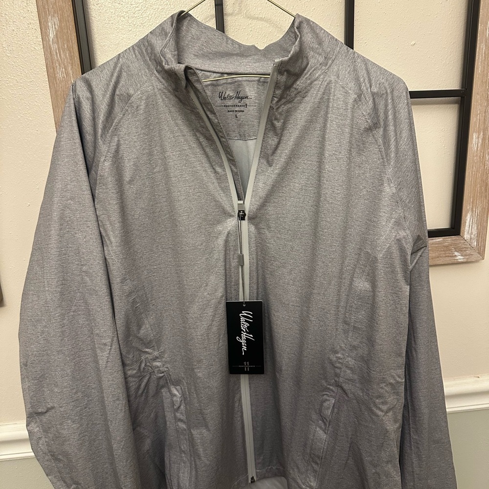 Walter Hagen Men's Silver Windbreaker